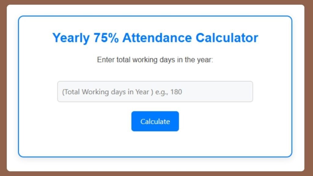 75 percent attendance means how many days in a year